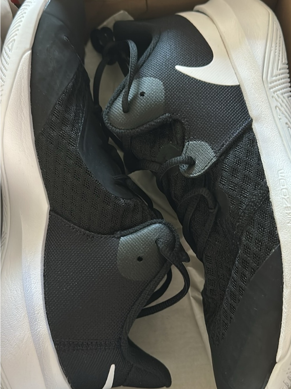 Nike Black and White Zoom Hyperspeed Court Athletic Sneakers